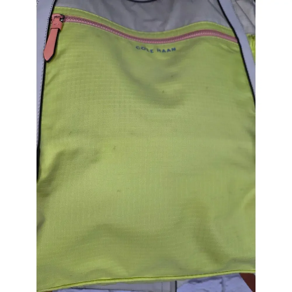 RARE Cole Haan Performance Grand Series Summer Lime Backpack Tote Bag Travel.